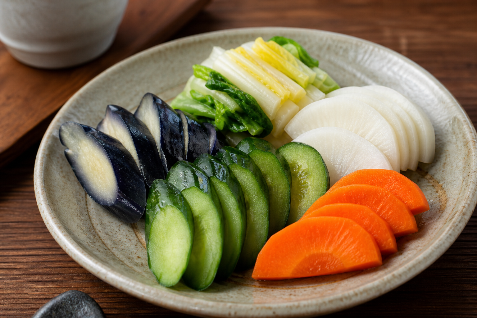 ぬか漬け 野菜 きゅうり なす にんじん 大根 盛り付け